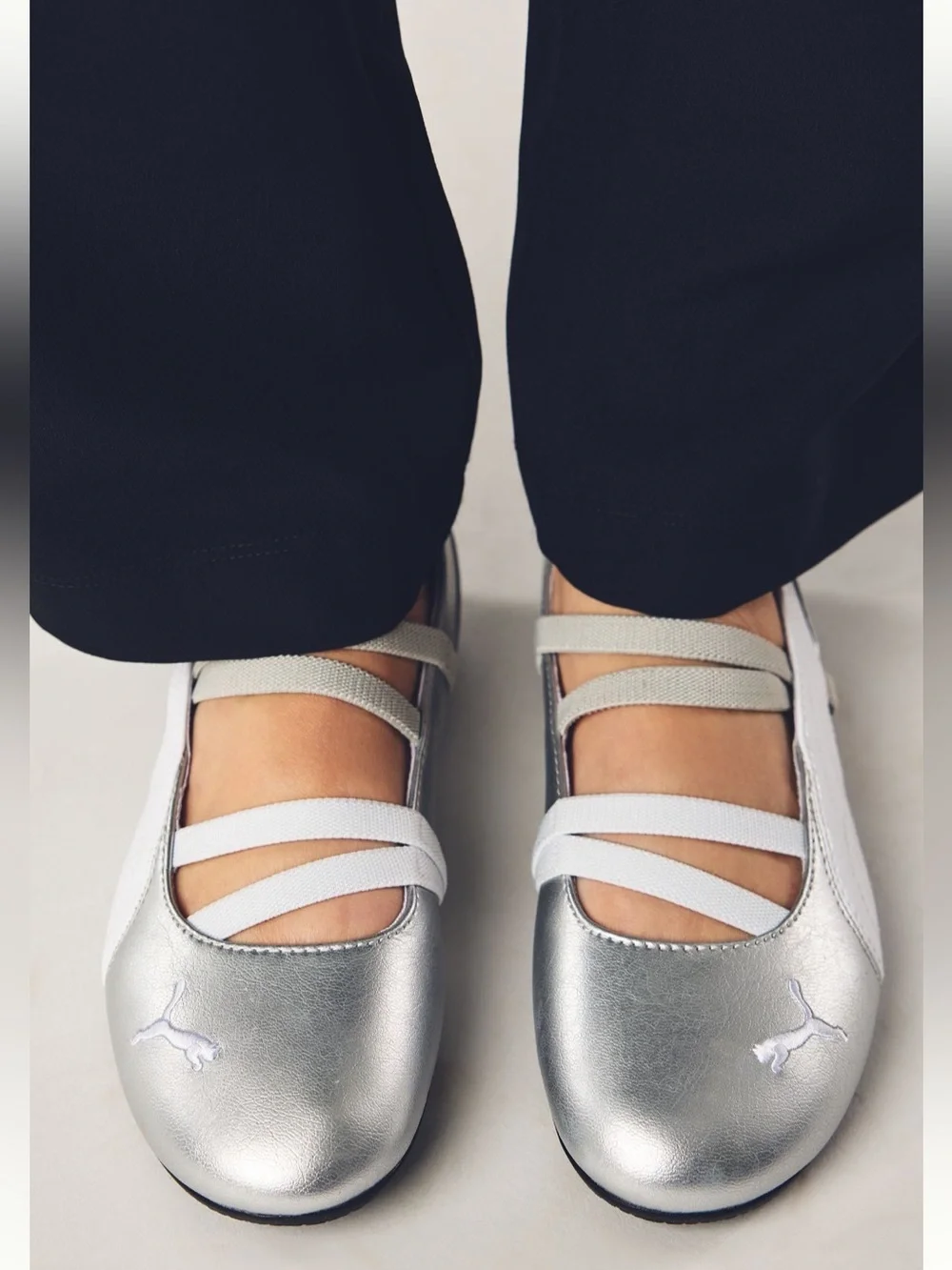 Puma Speedcat OG Ballet Sneakers Silver White Flats Womens Shoes 8.5 NEW NWT